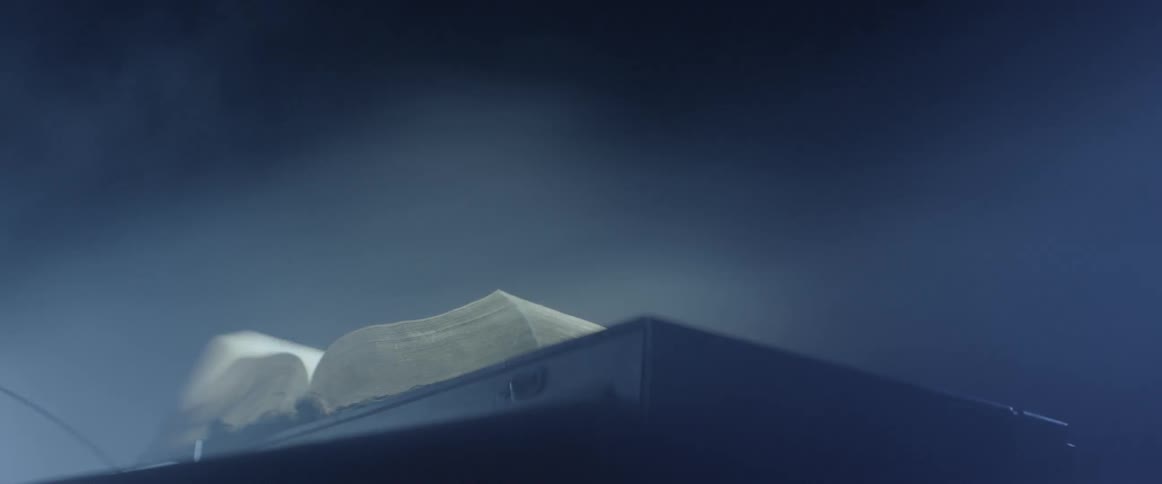 A book blows in the wind