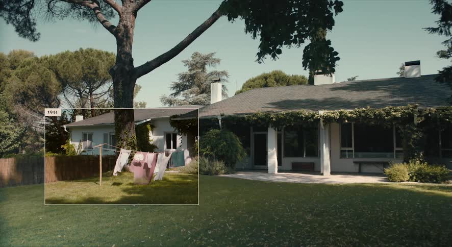 A house with trees and grass