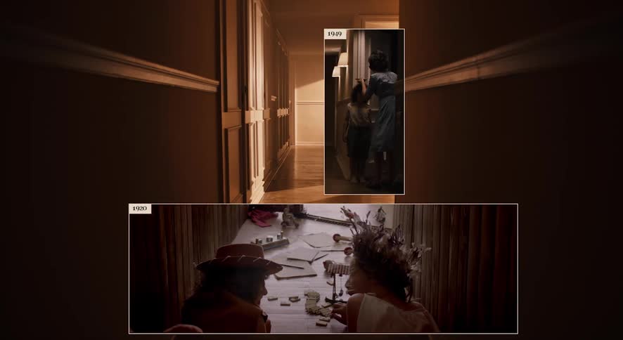 Different activities occur in a hallway at different times