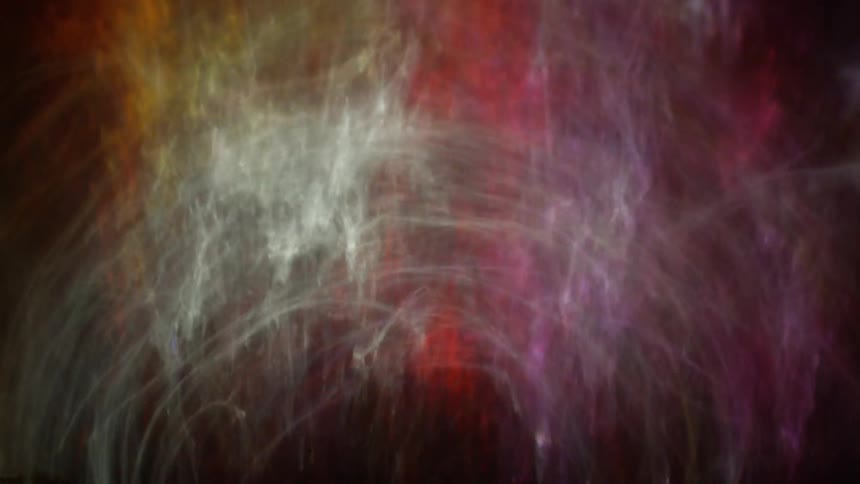 Different colored lights creating a strobe effect