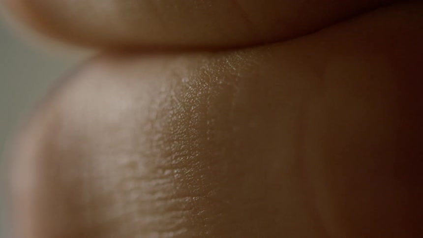 A person moves their fingers