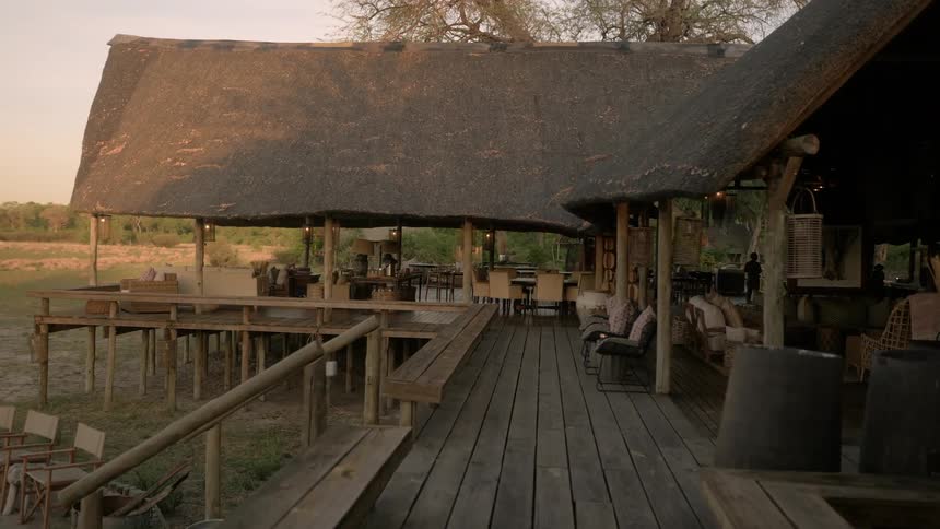 An outdoor restaurant in a tourist destination