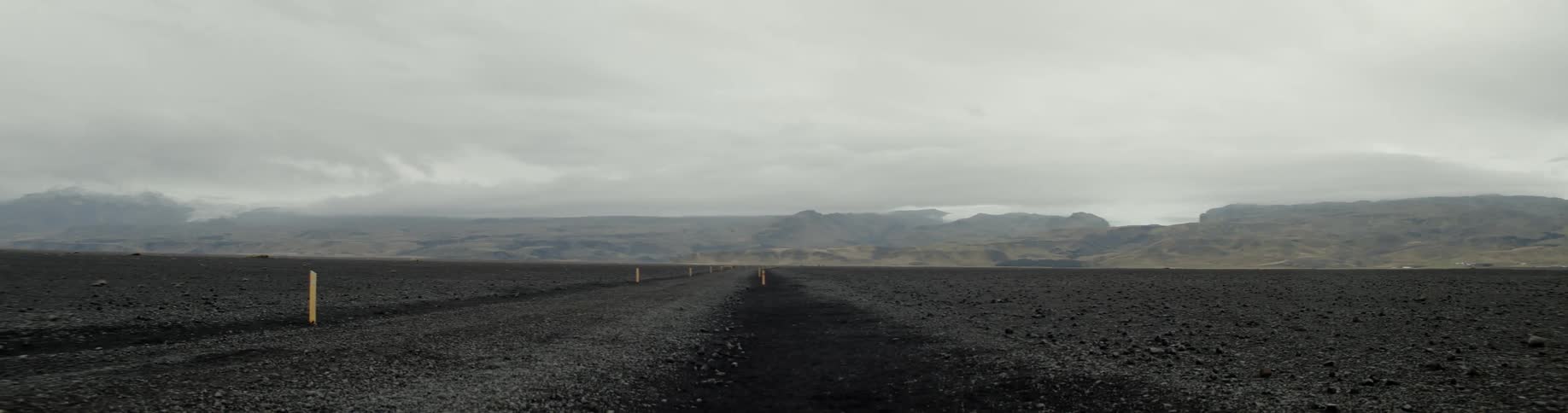 Panorama of desert road