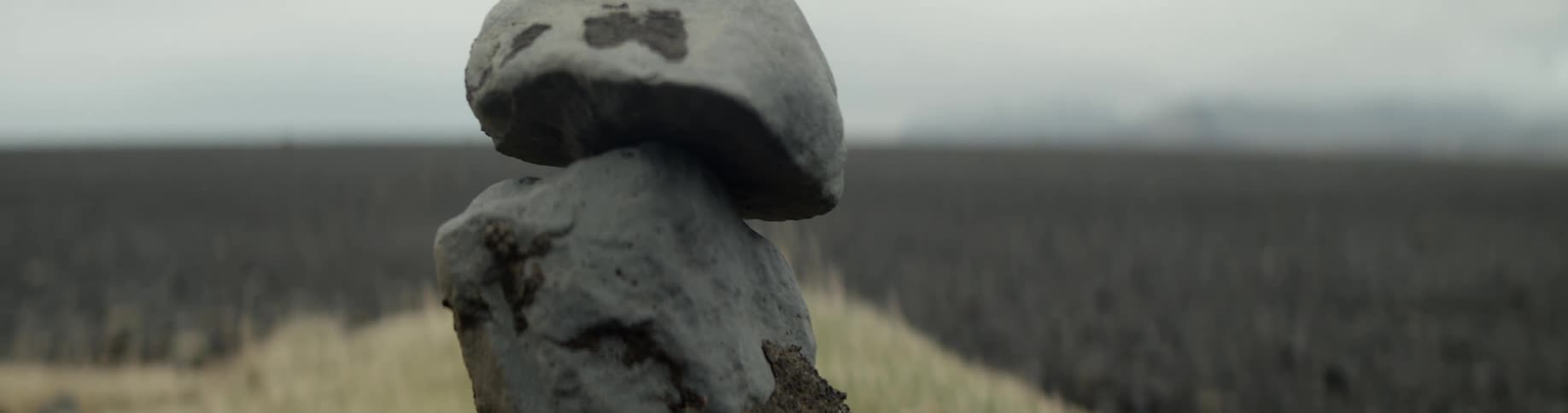 Small stones placed on top of each other in an open area