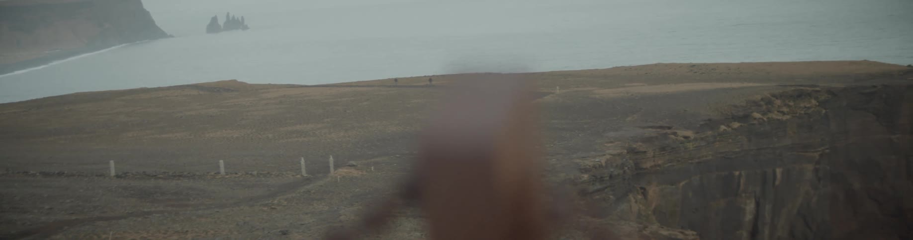 A barren cliff near the ocean