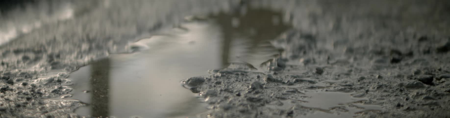 A puddle of muddy water