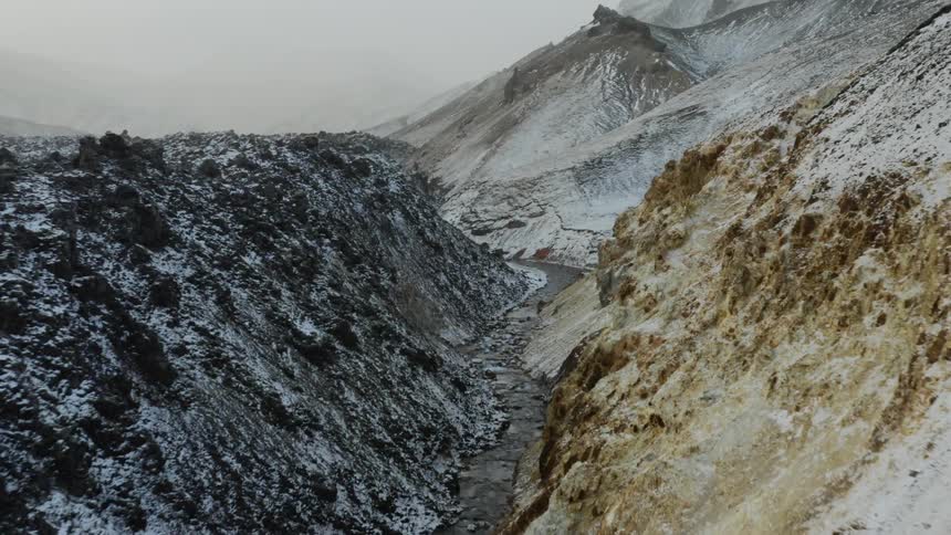 Ice and snow on the mountains