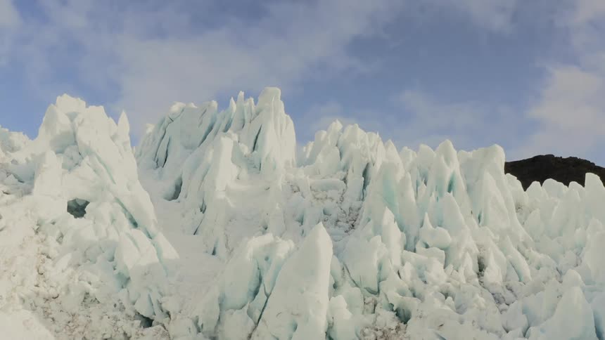 Large shards of ice