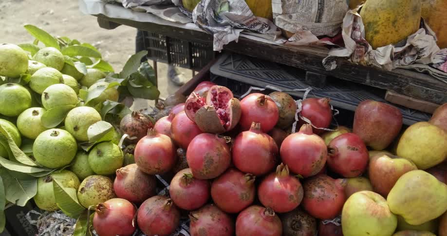 India fruit stand in street market
