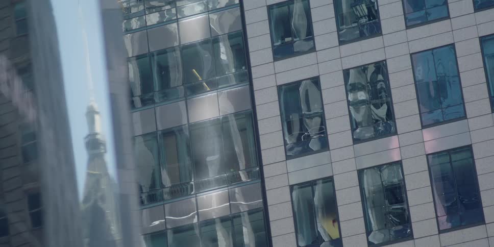 Windows on the outside of a large building