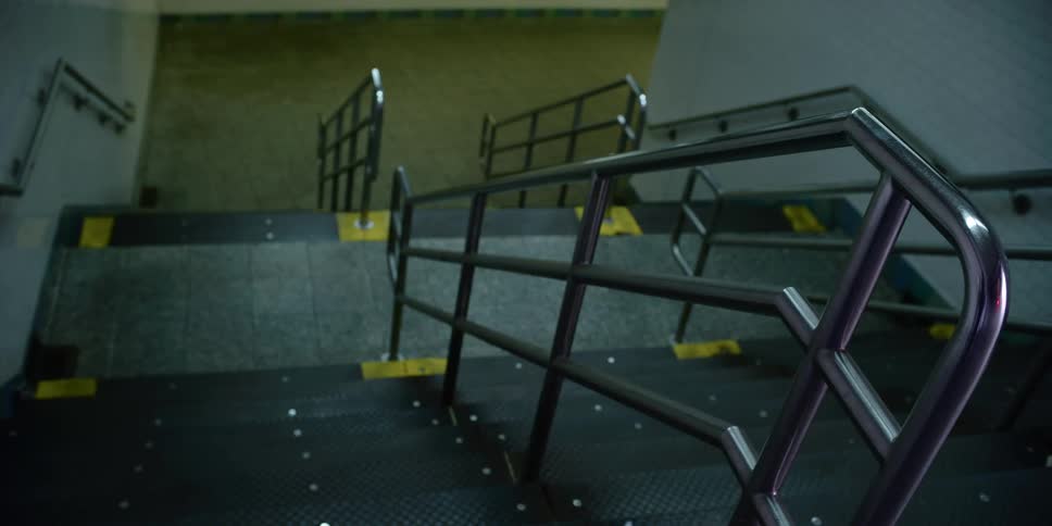 Empty staircase in building