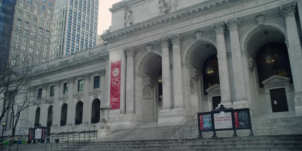Exterior of new york public library