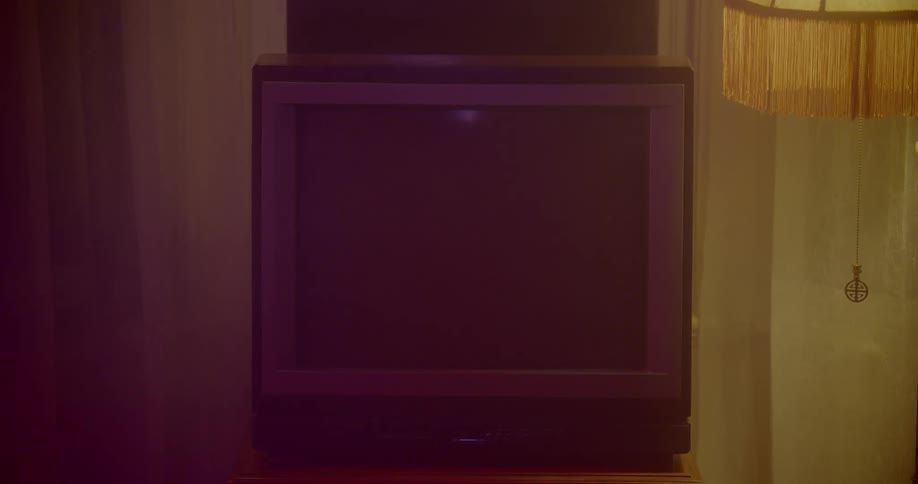 A television is in a living room
