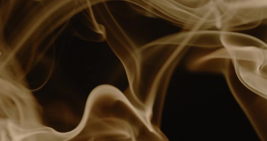 A view of burning fire on black background