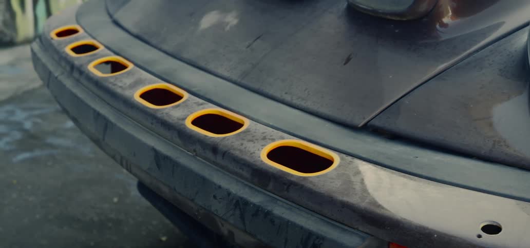 A bumper on a vintage vehicle