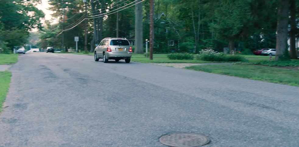 A vehicle driving on the road
