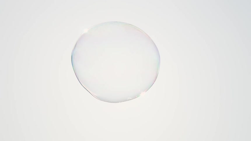 A large bubble floats in the sky
