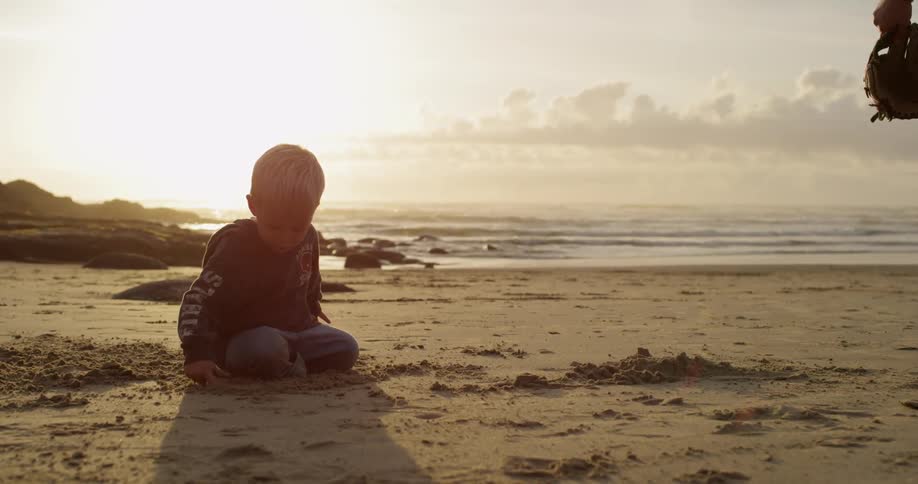 Family On Oregon Coast