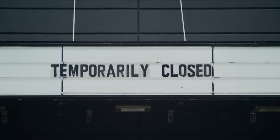 A sign says temporarily closed