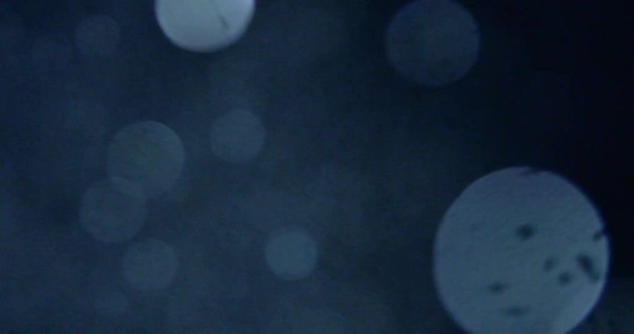 White smoke floats on the dark background