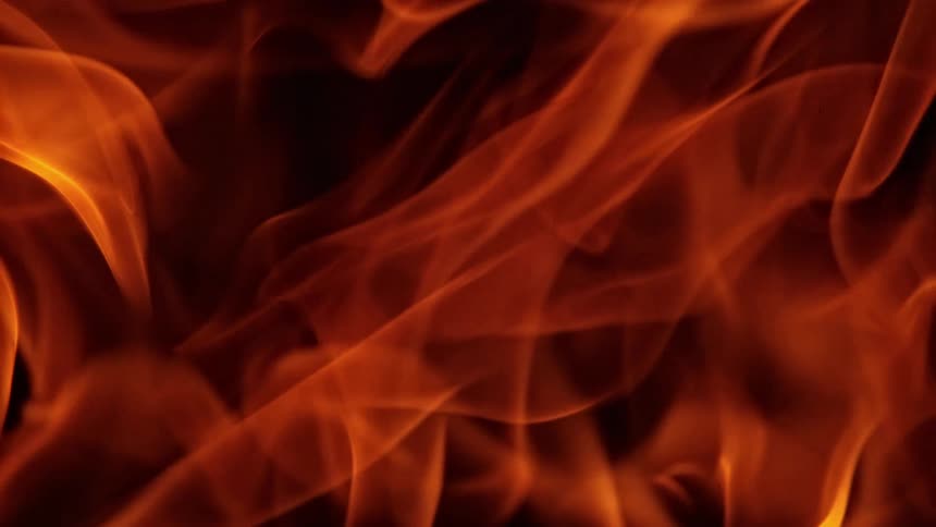Close up of slow motion fire
