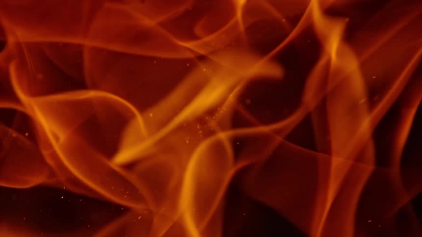 Flames of charcoal