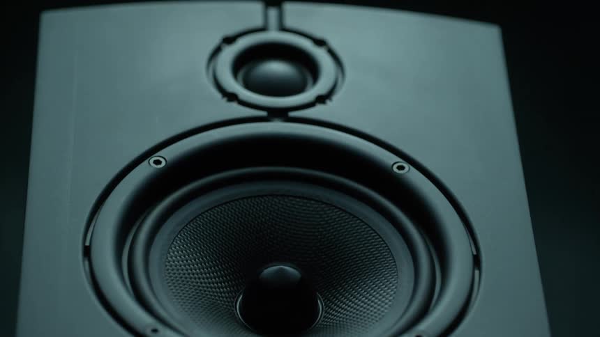 A stereo and speaker is moving