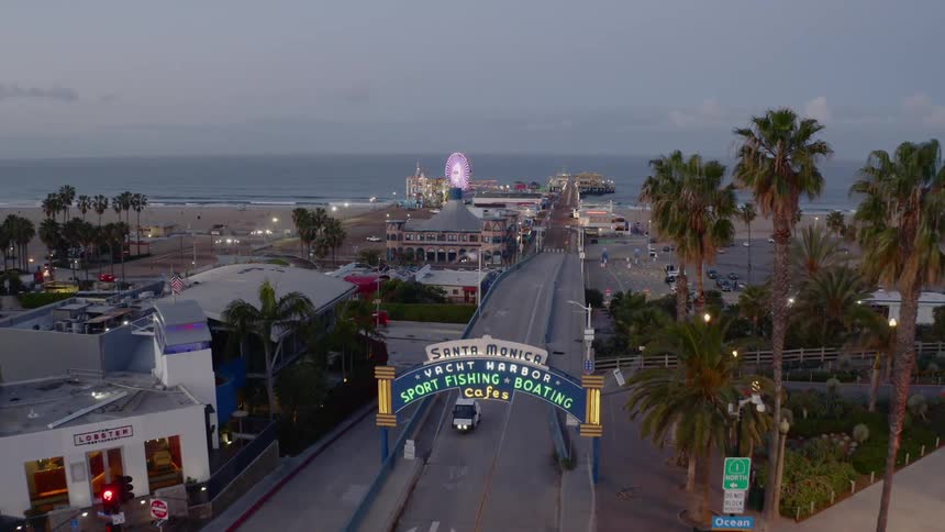 The santa monica pier