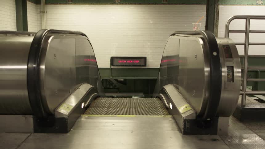 Escalator in action on the underground