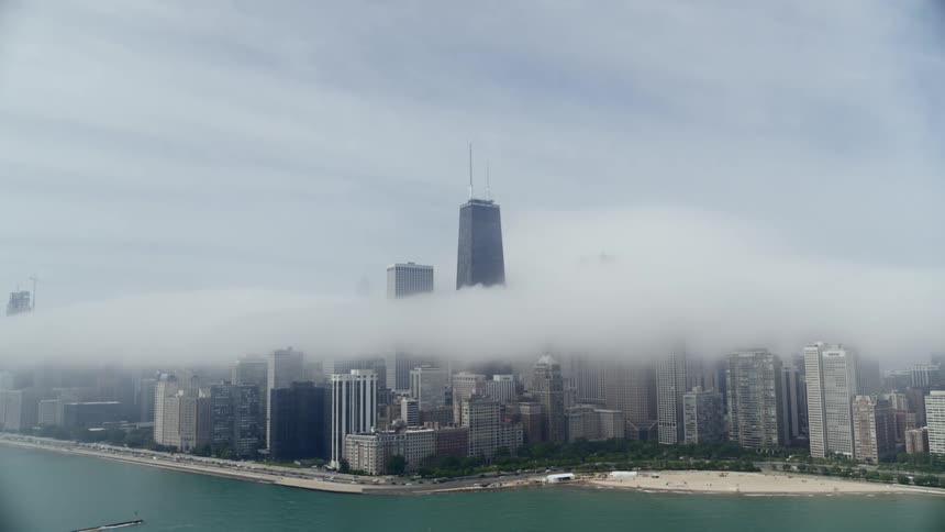 Chicago Lakeshore Drive Fog