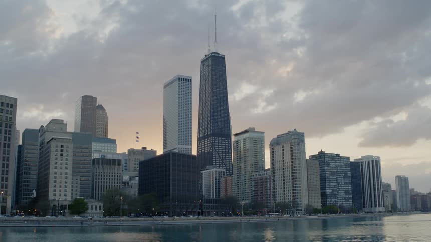 Chicago downtown by the water