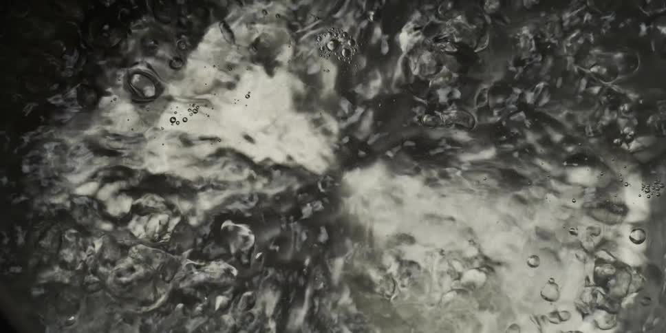 A pot of water boils