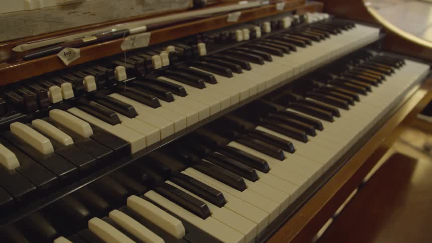 The keyboard on an organ