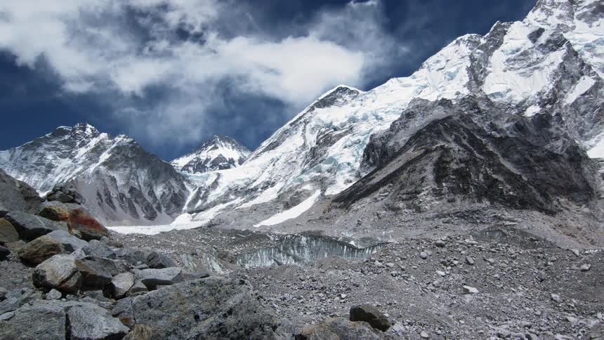 Snow covered mountains