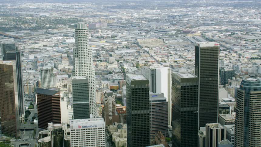 Skyscrapers in a metropolis during the day