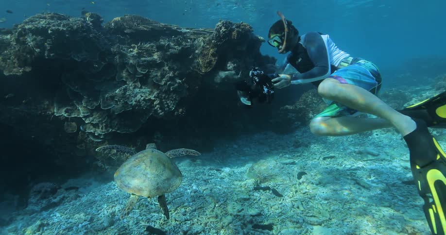 Underwater Photographers In The Ocean