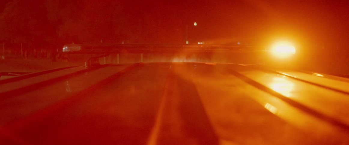 Flashing lights on a police car
