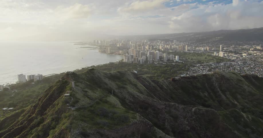 Aerial view of honolulu in daytime