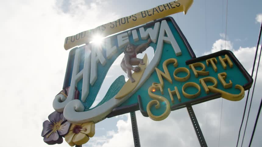 The sign to the north beach