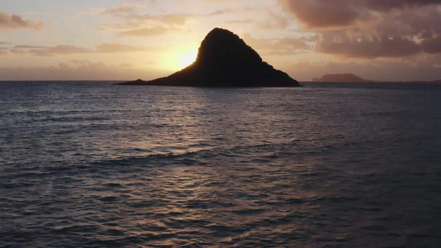 A cliff in the water