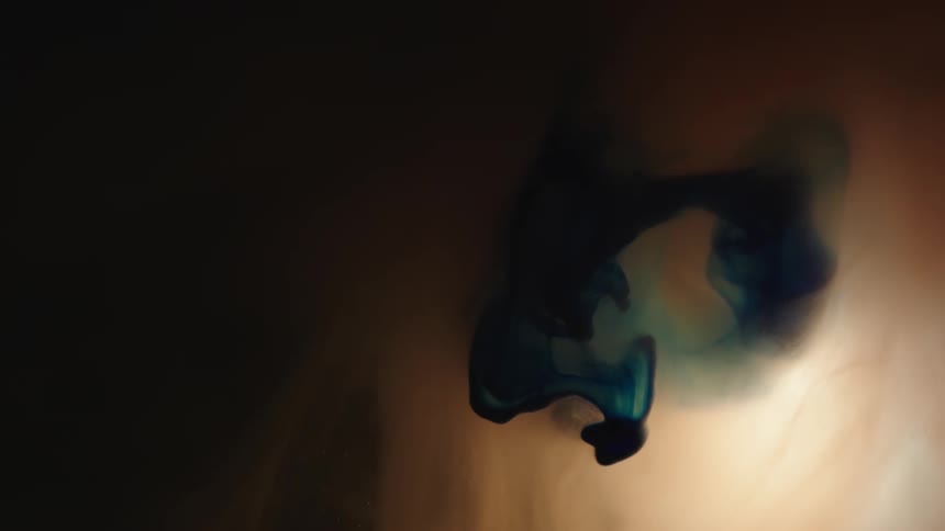 Blue dye in another liquid