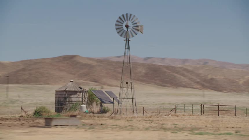 A weather vane in a grassland next to a country road