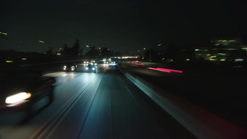 Cars are driving on the highway