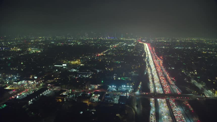 Time lapse of vehicles driving in a city