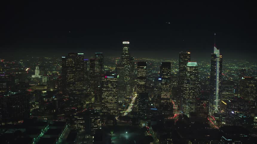 City skyline at night