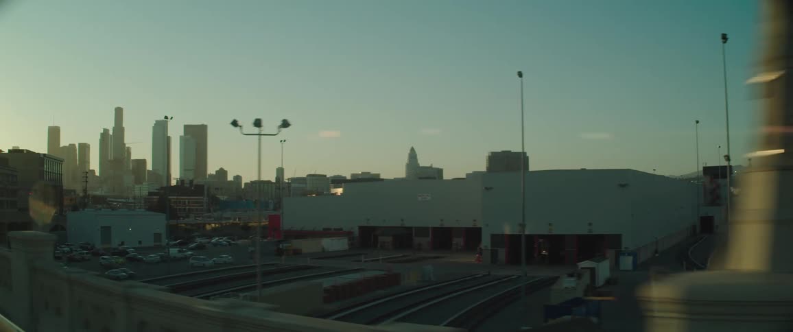 The city is empty at sunrise