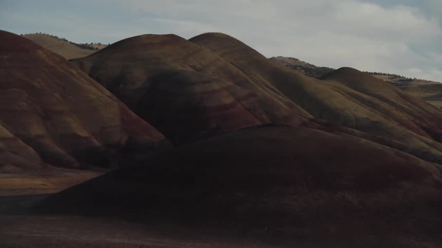 Landscape view of hills in a desert
