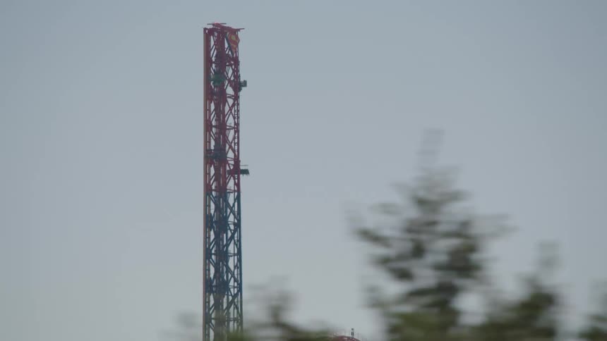Rides at an amusement park
