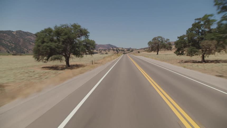 The road has two lanes on the highway