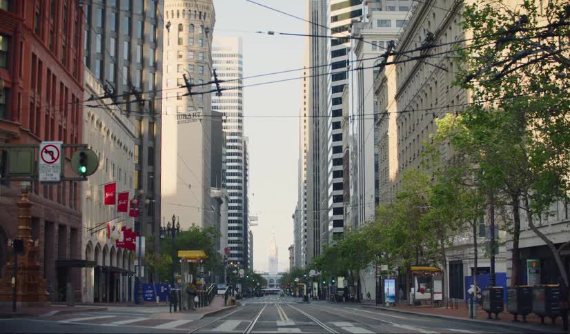 Empty city streets due to covid19 quarantine